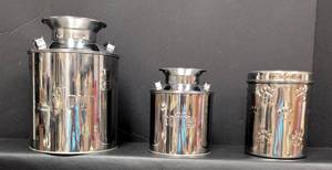 lot 169 image: Stainless Steel Kitchen Canister Set