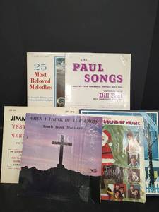 lot 176 image: Vintage Religious and Holiday Vinyl Record Collection including Learning Ventriloquism