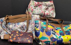 lot 250 image: Floral Handbag Collection Rosetti, Liz Claiborne and Relic