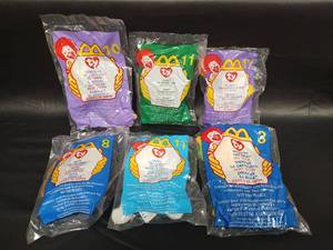 lot 306 image: Vintage McDonalds TY Beanie Baby Promotional Plush Toys - Sealed
