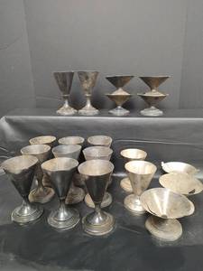 lot 330 image: Antique Collection Vortex Soda Fountain Ice Cream Sundae Cup Holders. Originally From Soda Fountain in Lindsborg, Kansas