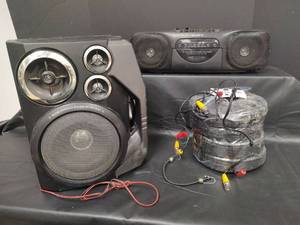 lot 368 image: Sony Side Firing Bass System,  4 x 200ft BNC Cable All in One and More