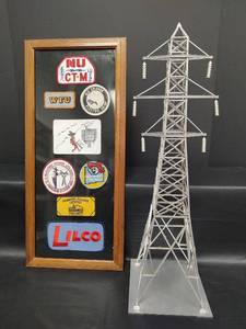 lot 379 image: Electric Company Patch Collection with Display Tower Model