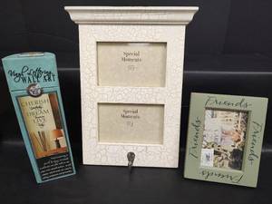 lot 380 image: Photo Frame Sets with Vinyl Wall Art Lettering Decals