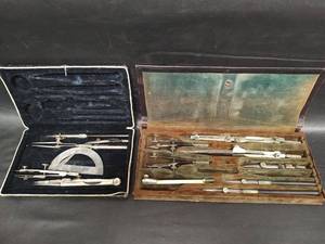 lot 387 image: Vintage Professional Drafting Tool Set in Original Case