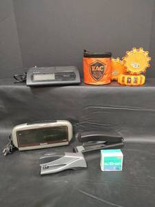 lot 402 image: Mixed Lot - Electronics & Office Supplies and Tactical Outfitters LED Light Discs