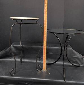 lot 404 image: Mid-Century Metal Side Tables Set
