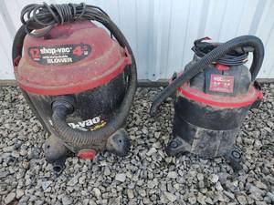 lot 422 image: Shop-Vac 12 Gallon WetDry Vacuum  and  5.0 Hyper Tough Wet Dry Vac (not tested)