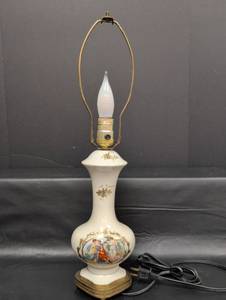 lot 446 image: Classical Scene Porcelain Table Lamp