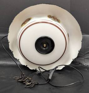 lot 449 image: Mid-Century Farmhouse Scene Glass Ceiling Light