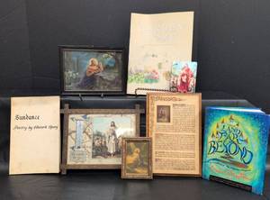 lot 455 image: Vintage Religious Book Collection with Garden Tomb and Prayer Art