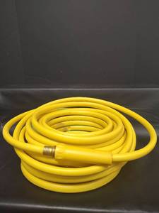 lot 482 image: Yellow Garden Hose with Metal Fittings