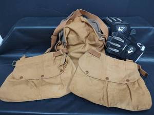 lot 524 image: Masland Canvas Hunting Vest with Adjustable Straps and Husky Work Gloves