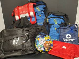 lot 525 image: Ready Set Go Rolling Bag with Wheels, Grab and Go Back Packs and More
