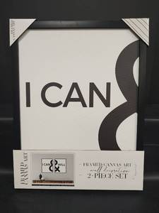 lot 566 image: Modern I Can & Will Canvas Art Set