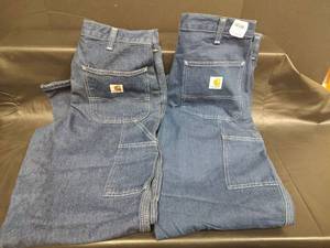 lot 578 image: New Carhartt Dungaree Fit Jeans 30x32, Two Pair