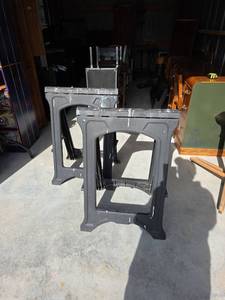 lot 825 image: Plastic Saw Horses- Foldable