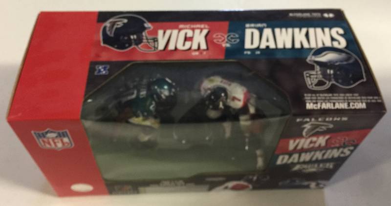 MCFARLANE NFL MICHAEL VICK VS BRIAN DAWKINS 2 PACK BOX