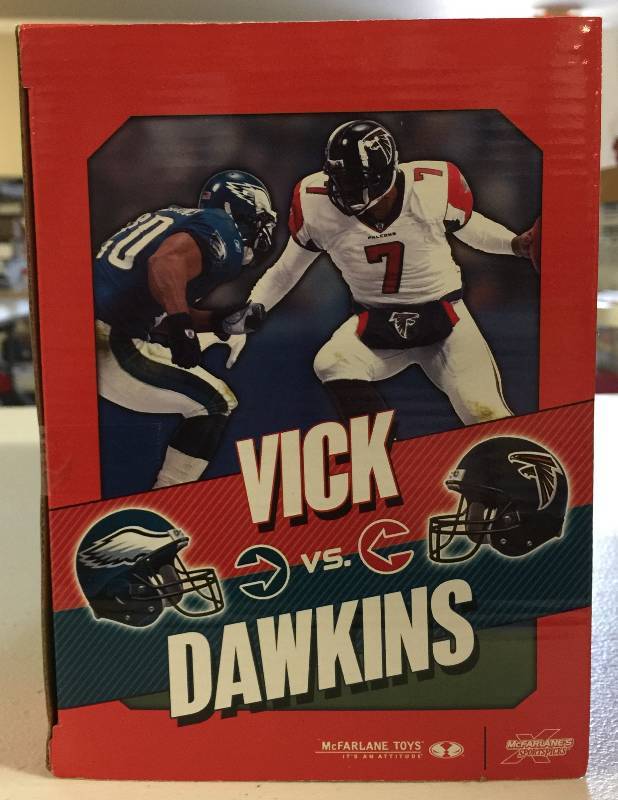 MCFARLANE NFL MICHAEL VICK VS BRIAN DAWKINS 2 PACK BOX