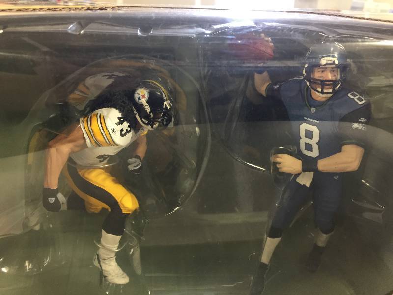 : McFarlane Toys NFL 2-Pack Troy Polamalu and Matt Hasselbeck :  Sports & Outdoors