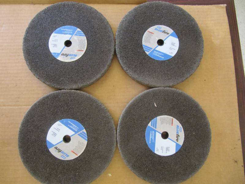 lot 139 image: Lot of 4 NEW Norton  Bluefire GRINDING WHEELS  8 X 1 X 58  NEW IN BOX (SHOP TOOLS)