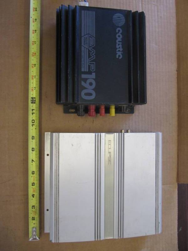 lot 162 image: COUSTIC POWER AMP 190 HEXFET POWER 125 WATTS & ECLIPSE 21 CHANNEL POWER AMP EA 2212