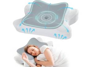 lot 5016 image: Cervical Neck Pillow Pain Relief - Ergonomic Neck Support Pillows for Sleeping, Odorless Ergonomic Contour Memory Foam Pillow - Orthopedic Bed Pillow for Side Back Stomach Sleeper