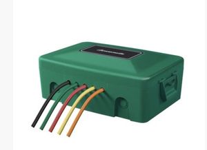 lot 5027 image: 2 Pcs Large Outdoor Electrical Box Waterproof 11x7x4.3 inch Extension Cord Outlet Cover Weatherproof with 7 Cable Entry Protect Outdoor Outlet, Plug, Timer, Power Strip, Holiday Light, Green