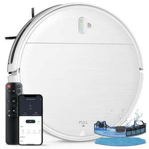 lot 5489 image: ONSON Robot Vacuum Cleaner  2 in 1 Mop Combo for Pet Hair  Voice Control and Connect Alexa, Black