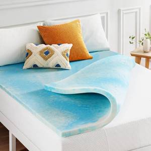 lot 6125 image: Best Price Mattress 2 Inch Swirl Gel AeroBreeze Cooling Air Flow Memory Foam Mattress Topper, Dorm Essentials, Full