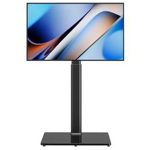 lot 6126 image: AX WABER Universal TV Floor Stand with Mount for 27 to 65 inch TVs,Swivel Standing TV Stand with 9 Level Height Adjustable,Space Saving Design Tall TV Stand for Living RoomBedroomDormCorner Black