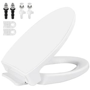 lot 6132 image: SS114 Toilet Seat Replacement Compatible with TOTO, Elongated Soft Close Toilet Seat for SS113SS154SS204SS214SS224, Transitional Slow-close & Heavy Duty, with Toilet Bolts and Nuts, White