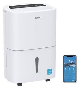 lot 6134 image: Shinco 6,000 Sq.Ft Energy Star Dehumidifier with WIFI, Ideal for Large Rooms and Home Basements, Efficient Moisture Removal with Adjustable Humidity Control, 1.32 Gallons Water Tank