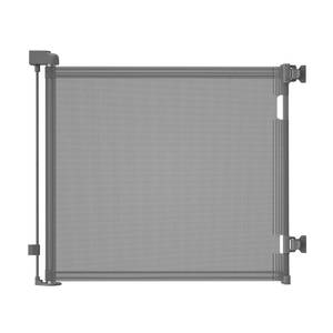 lot 6264 image: Retractable Baby Gate for Stairs - 33in Height, Expands up to 71in Width - Safety Gate for Infants, Toddlers, Dogs &amp Pets - Easy Install, Secure Closure, Gray Mesh Design for Indoor &amp Outdoor Use