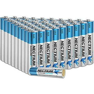 lot 6277 image: NECTIUM Superior Performance AAA Alkaline Pure-Gold-Bottom IoT Batteries (48 Count), Ultra Power, Long Lasting for IoT Devices and Smart Lock