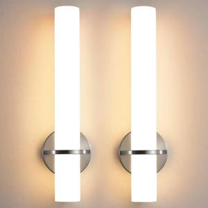 lot 65461 image: AIJIASI Brushed Nickel Bathroom Sconces Wall Lighting 18W LED Dimmable Vanity Light Fixture, 3000K Modern Wall Light Fixtures Indoor Wall Lamps for Bedroom Living Room Mirror Hallway Porch 18 inch