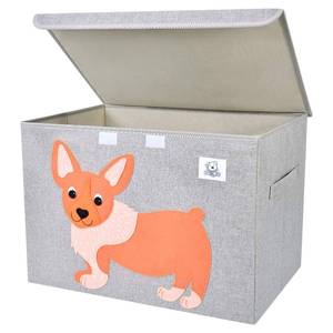 lot 65469 image: CLCROBD Foldable Large Kids Toy Chest with Flip-Top Lid, Collapsible Fabric Animal Toy Storage OrganizerBinBoxBasketTrunk for Toddler, Children and Baby Nursery (Dog)
