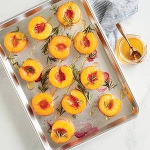 lot 65494 image: Nordic Ware Naturals Half Sheet - USA Made Aluminum Commercial Quality Sheet Pan for Baking or Roasting, Encapsulated Galvanized Steel Rim Prevents Warping, 1 Pack