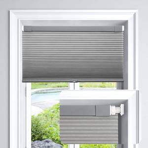 lot 68199 image: LazBlinds Cordless Cellular Shades, No Tools No Drill Light Filtering Honeycomb Shades Pleated Blinds for Windows, 32 W x 64 H, Dovy Grey