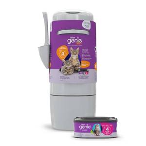 lot 68202 image: Litter Genie XL Pail  Cat Litter Waste Disposal System for Odor Control  Includes 1 Jumbo Refill Bag