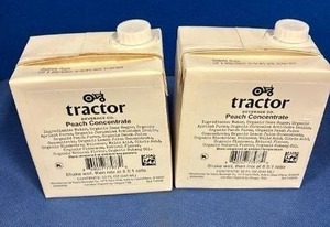 lot 1099 image: 2-Tractor Beverage Co. Organic Peach Concentrate - 32 FL OZ