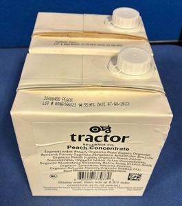 lot 1100 image: Tractor Beverage Co. Organic Peach Concentrate - 32 FL OZ2 pack