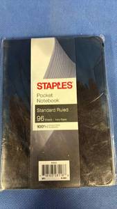lot 1103 image: Staples Pocket Notebook - Standard Ruled