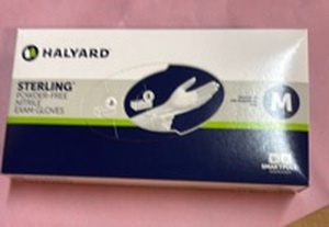 lot 12 image: Halyard Sterling Nitrile Exam Gloves - Size M, 100 count