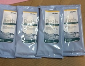 lot 24 image: Lot of 4 Stryker Sage Bath Hygienic Full-Body Washcloths (5-Pack)