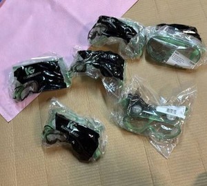 lot 36 image: Kleerguard Safety Goggles with Green Frame - Bulk Pack