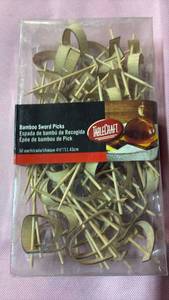 lot 1014 image: TableCraft Bamboo Sword Picks - 50 Count Party Pack
