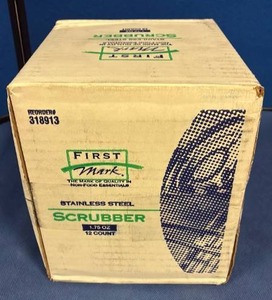 lot 1057 image: First Mark Stainless Steel Scrubber - 12 Count Box