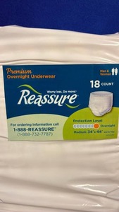 lot 1066 image: Adult disposable underwear. Overnight. Medium. 18 count.
