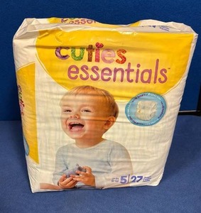 lot 1081 image: Cuties Essentials Diapers Size 5 - 27 Count Pack